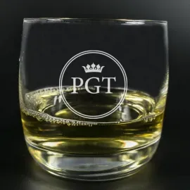 Verre à whisky personnalisé gravé d'initiales