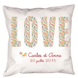 Coussin personnalisé Love