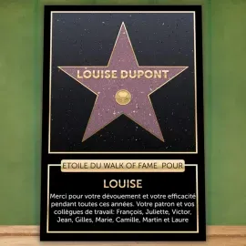Affiche 'Walk of fame' personalisée