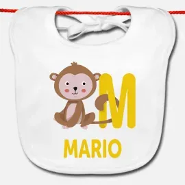 Bavoir bébé personnalisé 'alphabet animal'