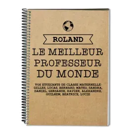 Cahier pour le meilleur prof du monde mondial