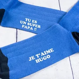 Chaussettes drôles personnalisées pour papa