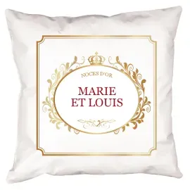 Coussin personnalisé pour les noces d'or