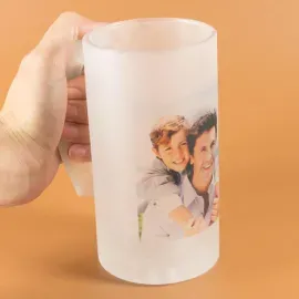Chope à bière personnalisée avec photo
