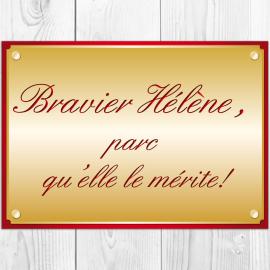 Plaque commémorative personnalisée