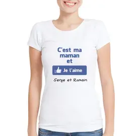 T-shirt personnalisé J'aime ma maman
