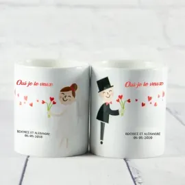 Tasse: 'Oui je le veux!' personnalisée