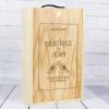 Cadeaux avec le nom: Boîte de bouteille de vin pour les mariages