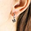 Bijoux personnalisés: Boucles d'oreilles en argent personnalisées avec l'initiale