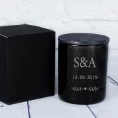 Bougie personnalisée avec initiales gravées