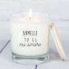 Cadeaux avec le nom: Bougie personnalisée avec message