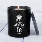 Bougie personnalisée 'Keep calm'