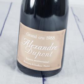 Bouteille de vin personnalisée élégante