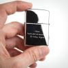 Cadeaux avec le nom: Briquet Zippo gravé avec texte