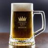 Cadeaux avec le nom: Chope de bière personnalisée 'Le roi de la maison' avec coffret