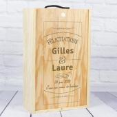 Coffret bouteille de vin pour couple