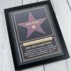 Décoration: Affiche 'Étoile Hollywood Boulevard' personnalisée dans un cadre