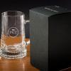 Art de la table personnalisé: Chope de bière gravée d'initiales
