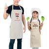 Cadeaux brodés: Lot de tabliers BIO brodés père et fils