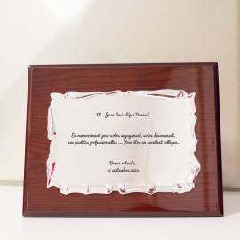 Plaque pour hommage personnalisée