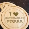 Cadeaux avec le nom: Plateau de fromages personnalisé 'I love...'