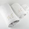 Cadeaux brodés: Ensemble de serviettes avec initiales brodées