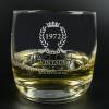 Art de la table personnalisé: Verre à whisky gravé '50 ans' édition limitée