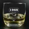 Art de la table personnalisé: Verre à whisky personnalisé année de naissance