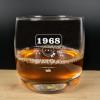 Art de la table personnalisé: Verre à whisky personnalisé année de naissance