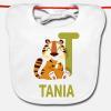 Cadeaux avec le nom: Bavoir bébé personnalisé 'alphabet animal'