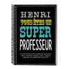 Cadeaux avec le nom: Cahier Superprof personnalisé