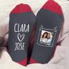 Cadeaux avec le nom: Chaussettes personnalisées BIO pour couple