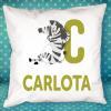 Décoration: Coussin personnalisé 'alphabet animalier'