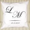 Décoration: Coussin monogrammé personnalisé