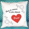 Décoration: Coussin avec coeur personnalisé