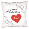 Décoration: Coussin avec coeur personnalisé