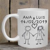 Tasse pour couple personnalisée