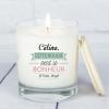 Cadeaux avec le nom: Bougie personnalisée au parfum du bonheur Cadeaux avec le nom: Bougie personnalisée au parfum du bonheur