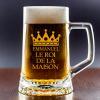 Art de la table personnalisé: Chope de bière 'Le Roi de la maison' Art de la table personnalisé: Chope de bière 'Le Roi de la maison'