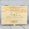 Cadeaux avec le nom: Coffret en bois personnalisé avec dessin d'un ours en peluche Cadeaux avec le nom: Coffret en bois personnalisé avec dessin d'un ours en peluche