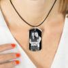 Bijoux personnalisés: Pendentif avec photo et texte gravé Bijoux personnalisés: Pendentif avec photo et texte gravé