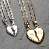 Bijoux personnalisés: Pendentif personnalisé en argent divisible en forme de coeur Bijoux personnalisés: Pendentif personnalisé en argent divisible en forme de coeur