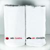 Cadeaux brodés: Pack de serviettes brodées pour couple Cadeaux brodés: Pack de serviettes brodées pour couple