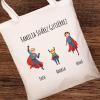 Cadeaux avec le nom: Sac fourre-tout super familial personnalisé Cadeaux avec le nom: Sac fourre-tout super familial personnalisé