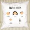 Décoration: Coussin familial personnalisé Décoration: Coussin familial personnalisé