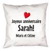 Décoration: Coussin joyeux anniversaire femme Décoration: Coussin joyeux anniversaire femme
