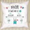 Décoration: Coussin nouveau-né personnalisé Décoration: Coussin nouveau-né personnalisé