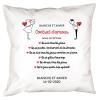 Décoration: Coussin personnalisé contrat d'amour Décoration: Coussin personnalisé contrat d'amour