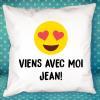 Décoration: Coussin personnalisé emoticône amoureux Décoration: Coussin personnalisé emoticône amoureux