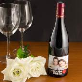 Bouteille de vin Amour personnalisée avec photo